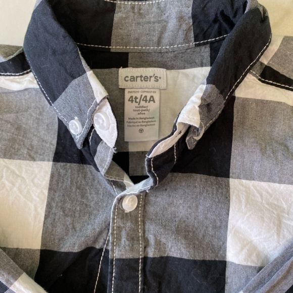 Carter's Buffalo Plaid with Red Sweater size 4T - Picture 4 of 8